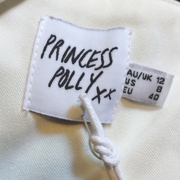 Princess Polly NEW Huxley White Cropped Fitted Base Layer Neutral Top 8 - Picture 10 of 15